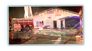 Massive Fire At Classic Car Dealership Destroys Large Number Of Vintage Cars